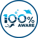 PADI AWARE 100% Aware Partner Badge